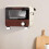 Wall Mounted Microwave Shelf 304 Stainless Steel Adjustable Width Rustproof Kitchen Appliance Rack Silver 5
