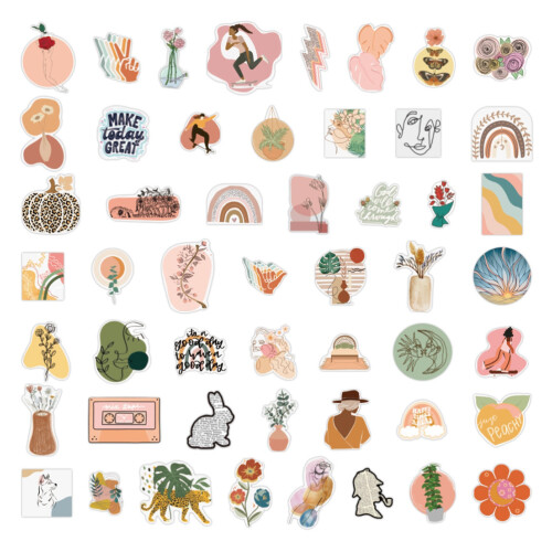 100 wasserfeste Boho-Sticker Dekor 2