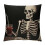 Halloween Ghost Skeleton Pillow Cover 22x22in 1