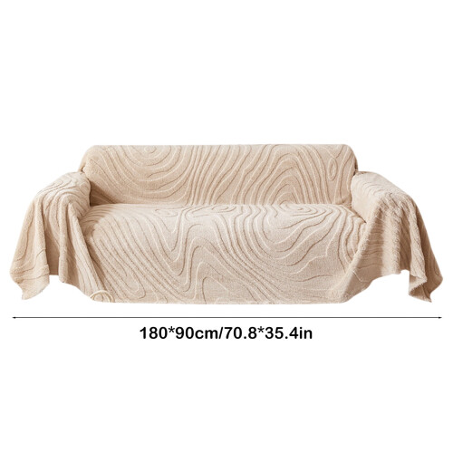 Polyester Sofa Blanket Full Cover 70.8" x 35.4" Beige 2