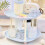 Cupcake Stand Blue 2-Tier Round Serving Tray 5