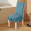 Housse de chaise matelassée avec dossier et attaches, couverture intégrale 4