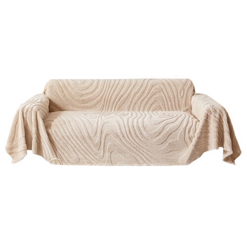 Polyester Sofa Blanket Full Cover 70.8" x 35.4" Beige 1