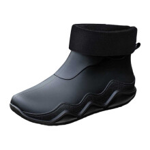 Botas de chuva femininas, botas de cano curto impermeáveis, não casuais, botas de chuva largas para jardinagem, trabalho ao ar livre e uso diário.