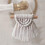 Mini tenture murale en macramé en coton beige 4