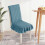 Polyester quilted chair cover with backrest and ties 5