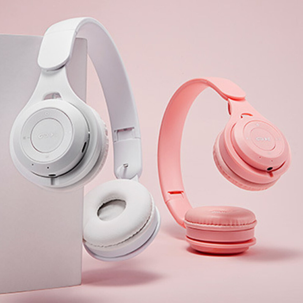 M6 Wireless Foldable Headset Macarons Heavy Bass Bluetooth-Compatible Gaming Headphone 9448990497195