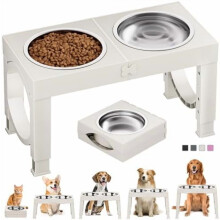 Gamelles surélevées réglables pour chiens de grande et moyenne taille, 1 L pour nourriture/eau, 5 hauteurs disponibles (9/11/12/14 pouces),