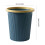 Small Slim Round Plastic Trash Can for Bathroom, Kitchen, Dorm, Office – Dark Blue, Compact Design 3