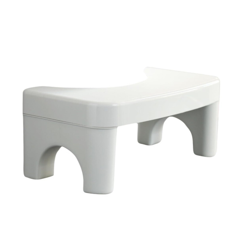Foldable Toilet Stool Bathroom Footrest Promotes Natural Squatting Easy Clean Pp White