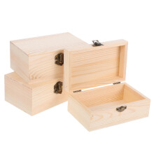 Set di 3 scatole portagioie in legno beige Homoyoyo