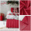 Queen bed skirt wrap-around 15-inch drop red 2