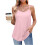 Damen-Tanktop, einfarbig, Rundhalsausschnitt, ärmellos, Polyester 2