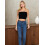 Trägerloses, doppellagiges Bandeau-Top für Damen – Basic-Freizeittop 2
