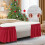 Queen bed skirt wrap-around 15-inch drop red 3