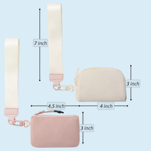 3 τεμάχια μίνι πορτοφόλια με φερμουάρ για γυναίκες, αποσπώμενη διπλή θήκη, φορητό 2
