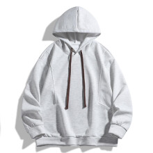 Casual herenhoodie, effen kleur, losse pasvorm