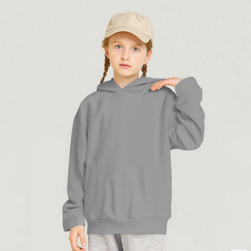 QLEICOM Unisex Παιδική Ζεστή Μπλούζα με Κουκούλα και Τσέπη, για Ηλικίες 4-13 2
