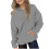 Mädchen-Langarm-Hoodie, V-Ausschnitt-Pullover mit Tasche, 2