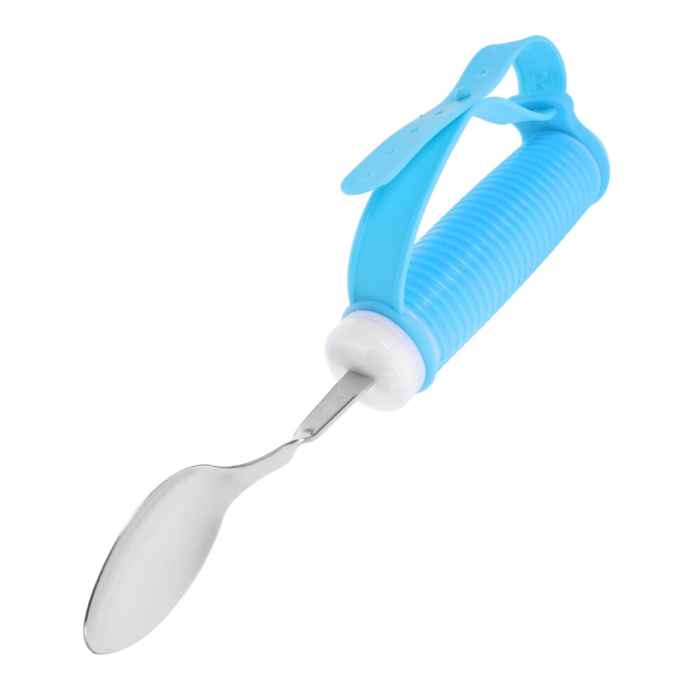 Adaptive Eating Spoon with Ergonomic NonSlip Silicone Handle for Elderly and Limited Mobility Adults