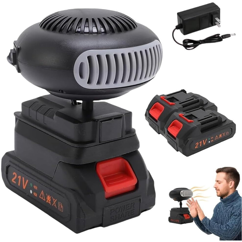 Portable Battery-Powered Space Heater With 2 Batteries 9401284046462