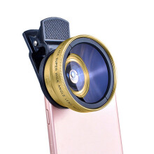 Xqxayjr2-i-1 universell telefonlinse: 0,45x vidvinkel + makro, 37 mm HD, klips – kompatibel med alle smarttelefoner