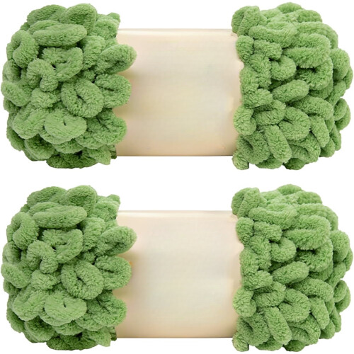 2 τεμάχια/200 γρ. Νήμα Loop, 100% πολυεστερικό νήμα Chenille Puffy για DIY πλέξιμο με τα δάχτυλα