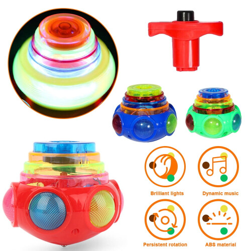 Παιχνίδια MesaSe Gyro Spinning με LED φωτισμό για αγόρια και κορίτσια, κόκκινο