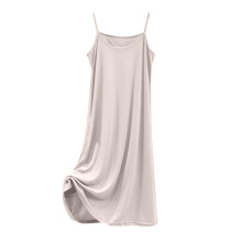 Robe de nuit basique en modal pour femme - Pyjama ample sans manches à ourlet court - Tailles M à XL - Doux mélange de coton