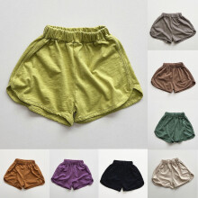 Pigernes fodboldshorts i bomuld med elastisk talje og løs pasform