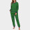 Dame vinterpyjamassæt med dobbelt fleece-print og raglan-print 2