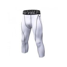 Men's 3/4 Leggings Fitness Compression Sports Tights Pants For Jogging Running