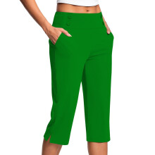 Bermuda feminina, shorts femininos, calça feminina oversized de secagem rápida, justa, elástica e confortável para fitness e ioga, verde tamanho P