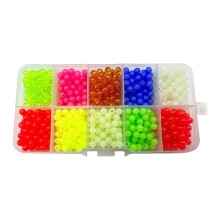 1000pcs Luminous Fishing Beads Glow in Dark Round Beads with Line Hole for Night Fishing
