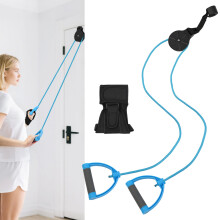 Shoulder Pulley for Physical Therapy with Adjustable Rope and Ergonomic Handles, Over the Door Rehab System
