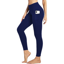 Calças de ioga femininas com bolsos, calças de ioga femininas de cintura alta, calças com bolsos, shorts respiráveis e leves.