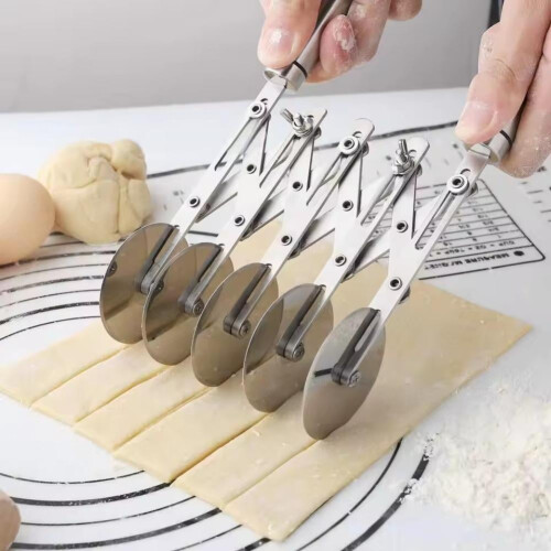 Coupe-pâte en acier inoxydable, diviseur de pâte à 5 roues 2