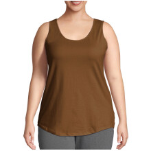 Camisetas sin mangas para mujer, estilo casual de verano, color liso, corte holgado, cuello redondo, tallas L-5XL