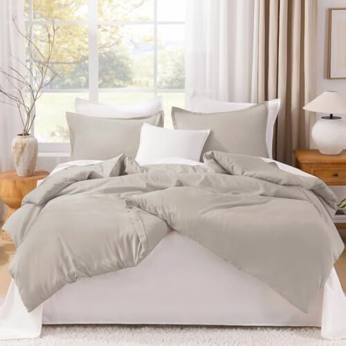 Komplet pościeli California King – Boho Solid, puszysty puch 2