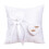 Coussin décoratif blanc pour alliances, 20 cm x 20 cm, en polyester 1
