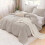 Komplet pościeli California King – Boho Solid, puszysty puch 4