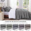 Ensemble de couette 3 pièces gris pour lit king californien, en polyester léger 4