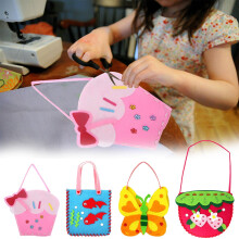 Kit da cucito per bambini a meno di 5 dollari! Borsa fai da te per lavori creativi fatti a mano per principianti, progetto di cucito educativo con