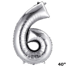 Ballon en feuille d'aluminium argentée de 40 pouces