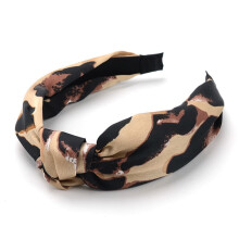 Diadema de leopardo estilo vintage, banda para el cabello de plástico antideslizante para fiestas y uso diario.