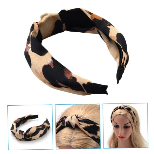 Κορδέλα μαλλιών Vintage Leopard Style Αντιολισθητική πλαστική κορδέλα μαλλιών για πάρτι 2