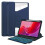 Capa com teclado compatível com Lenovo Tab M11 11 polegadas 2024TB330FU, capa giratória 360, teclado Bluetooth retroiluminado em 7 cores, roxo 1