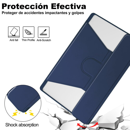 Capa com teclado compatível com Lenovo Tab M11 11 polegadas 2024TB330FU, capa giratória 360, teclado Bluetooth retroiluminado em 7 cores, roxo 2