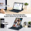 Capa com teclado compatível com Lenovo Tab M11 11 polegadas 2024TB330FU, capa giratória 360, teclado Bluetooth retroiluminado em 7 cores, roxo 5