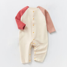lulshou Baby Romper Jongens en Meisjes Baby's Bodysuit Warmhoudend met Knoopsluiting Effen Jumpsuit in de Uitverkoop